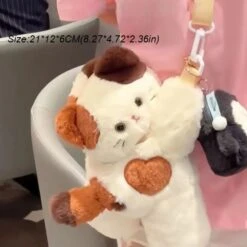 Kawaii Calico Kitten Fanny Pack Bag -Clothing Discount Store kawaii calico kitten fanny pack bag carrying cross body 603