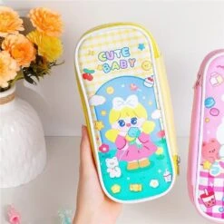 Kawaii Candy Stationary Case -Clothing Discount Store kawaii candy stationary case yellow cute baby bags carrots cases cosmetic bag fairy kei ddlg playground 634
