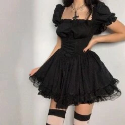 Baby Doll Maiden Dress -Clothing Discount Store kawaii cute babydoll maiden dress gothic tutu skirt dark fashion 816