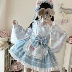 Sweet Strawberry Kimono -Clothing Discount Store kawaii cute sweet strawberry kimono dress 300