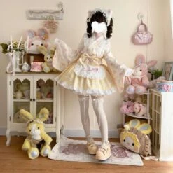 Sweet Strawberry Kimono -Clothing Discount Store kawaii cute sweet strawberry kimono dress 708