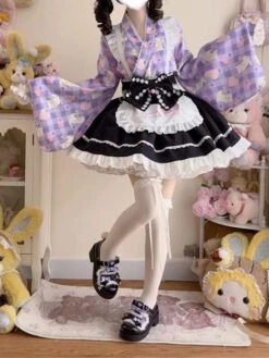 Sweet Strawberry Kimono -Clothing Discount Store kawaii cute sweet strawberry kimono dress 863