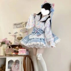 Sweet Strawberry Kimono -Clothing Discount Store kawaii cute sweet strawberry kimono dress 910