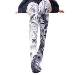 Manga Face Stockings 12 Manga Face Stockings -Clothing Discount Store kawaii manga anime stockings thigh highs otaku 841