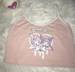 Kawaii Besties Crop Top 27 Kawaii Besties Crop Top -Clothing Discount Store kawaii pastel besties crop top tank shirt 982