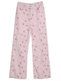 Tiny Teddy Trousers -Clothing Discount Store kawaii pink tiny teddy bear denim trousers jeans 310