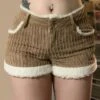 Soft Brown Corduroy Shorts -Clothing Discount Store kawaii soft brown corduroy short shorts 240