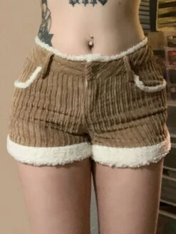 Soft Brown Corduroy Shorts