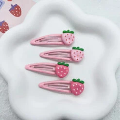 Kawaii Strawberry Clippies -Clothing Discount Store kawaii strawberry clippies barettes hair barette clip clips strawberries clip babe 219