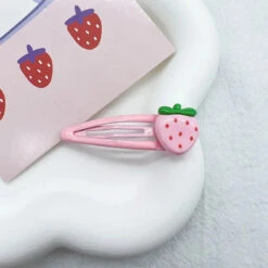 Kawaii Strawberry Clippies -Clothing Discount Store kawaii strawberry clippies barettes hair barette clip clips strawberries clip babe 602
