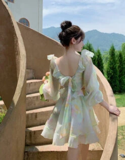 Tie-Dye Fairy Ruffled Dress 12 Tie-Dye Fairy Ruffled Dress -Clothing Discount Store kawaii tie dye fairy ruffled layered dress 845