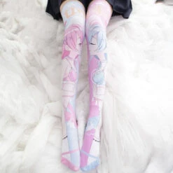 Kiss Kiss Stockings -Clothing Discount Store kiss anime girl vibrant cute stockings thigh highs 332