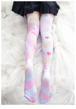 Kiss Kiss Stockings -Clothing Discount Store kiss anime girl vibrant cute stockings thigh highs 947