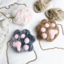Kitten Paw Purse -Clothing Discount Store kitten paw purse bags bunny plush cat paws crossbody ddlg playground 102