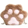 Kitten Paw Purse -Clothing Discount Store kitten paw purse brown bags bunny plush cat paws crossbody ddlg playground 278