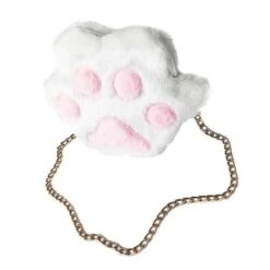 Kitten Paw Purse -Clothing Discount Store kitten paw purse white bags bunny plush cat paws crossbody ddlg playground 694