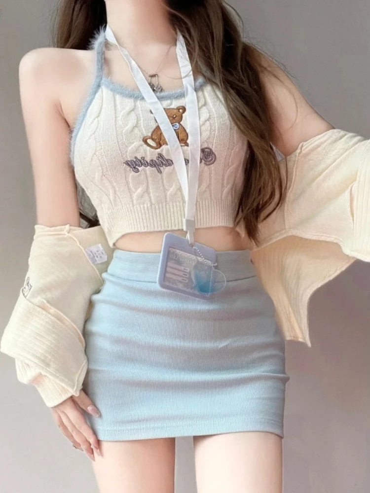 Knit Teddy Crop Top 5 Knit Teddy Crop Top - Image 3