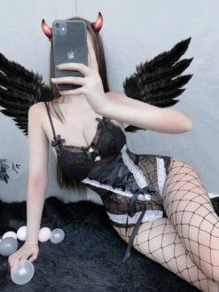 Lace Corset Bodysuit -Clothing Discount Store lace corset bodysuit black black lace lingerie body suit bodysuit bodysuits bodysuit kawaii babe 141