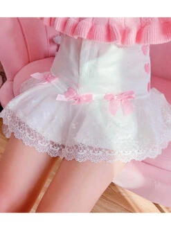 Lace Ribbon Lolita Skirt 37 Lace Ribbon Lolita Skirt -Clothing Discount Store lace ribbon lolita skirt bow bowknot bows fairy kei girly ddlg playground kawaii babe 104