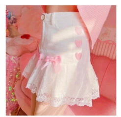 Lace Ribbon Lolita Skirt 30 Lace Ribbon Lolita Skirt -Clothing Discount Store lace ribbon lolita skirt bow bowknot bows fairy kei girly ddlg playground kawaii babe 539