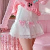 Lace Ribbon Lolita Skirt -Clothing Discount Store lace ribbon lolita skirt bow bowknot bows fairy kei girly ddlg playground kawaii babe 723