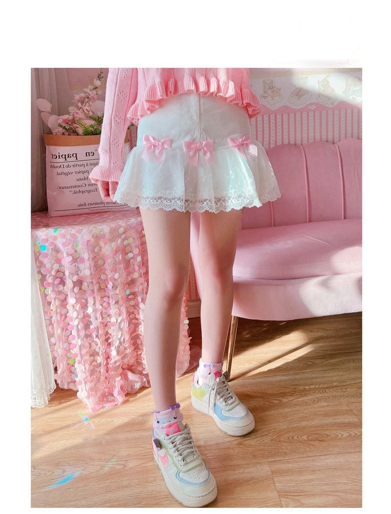 Lace Ribbon Lolita Skirt 14 Lace Ribbon Lolita Skirt - Image 12