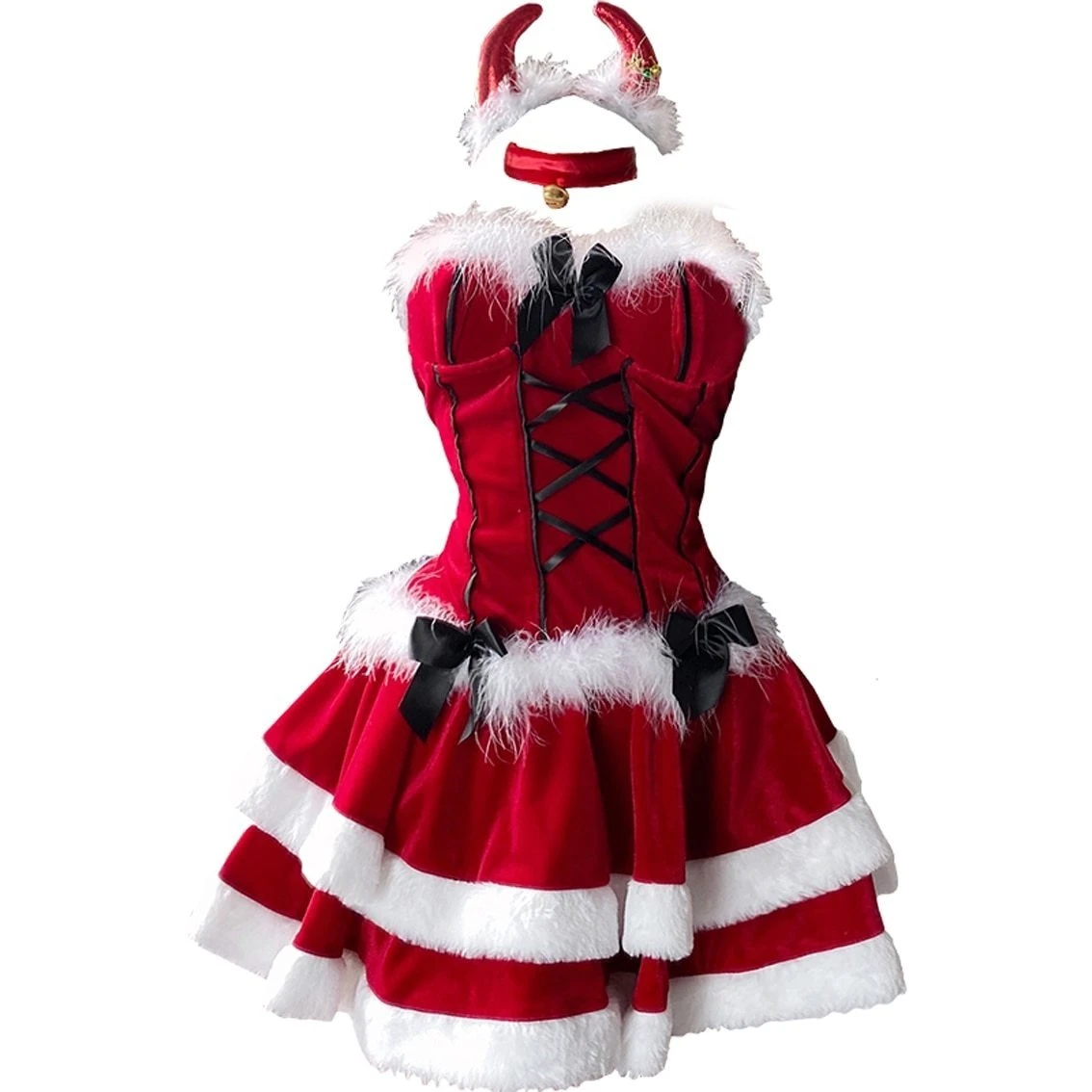 Lace Up Santa Dress + Costume 9 Lace Up Santa Dress + Costume - Image 7