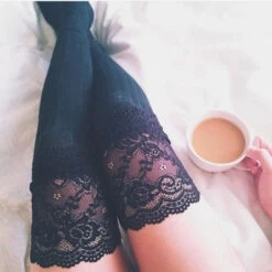 Lady Lace Stockings -Clothing Discount Store lady lace stockings high socks knee long sock kawaii babe 525