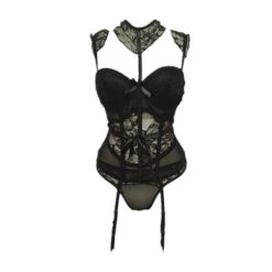 Lady In Lace Lingerie Set -Clothing Discount Store lady seduction lingerie set black lace bodysuit bodysuits bra brasier ddlg playground 818