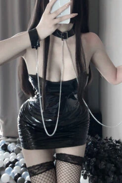 Latex Goddess Bodycon Dress 25 Latex Goddess Bodycon Dress -Clothing Discount Store latex goddess bodycon dress black dress leather dresses lingerie costume kawaii babe 333