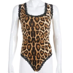 Leopard Lace Back Bodysuit 34 Leopard Lace Back Bodysuit -Clothing Discount Store leopard lace back bodysuit bodysuits corset corseting jumper jumpsuit onesie kawaii babe 573