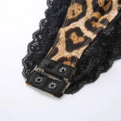 Leopard Lace Back Bodysuit 30 Leopard Lace Back Bodysuit -Clothing Discount Store leopard lace back bodysuit bodysuits corset corseting jumper jumpsuit onesie kawaii babe 988