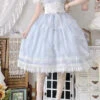 Light Blue Fairy Princess Dress -Clothing Discount Store light blue fairy princess dress dresses blue dress kawaii lace 953