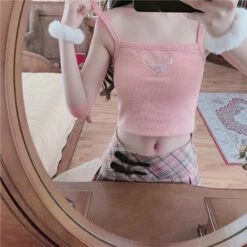 Liquid Glitter Heart Tank 14 Liquid Glitter Heart Tank -Clothing Discount Store liquid glitter heart tank crop shirt top tops shirts kawaii babe 172