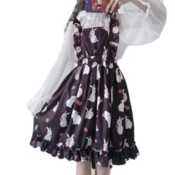 Little Bun Suspender Dress -Clothing Discount Store little bun suspender dress baby black bunnies bunny dresses rabbit ddlg playground 982