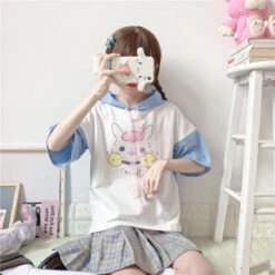 Little Bun Tee 24 Little Bun Tee -Clothing Discount Store little bun tee baby bunny blue bunnies bunny hoodie rabbit shirt kawaii babe 861