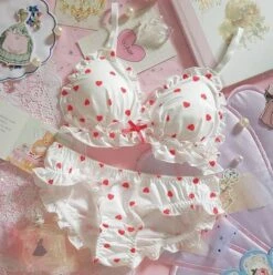 Little Paw Lingerie Set -Clothing Discount Store little paw lingerie set hearts m bra bras brasier intimates kitten underwear ddlg playground 871