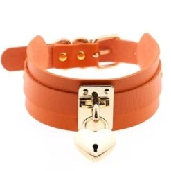 Locket Collar 29 Locket Collar -Clothing Discount Store locket collar orange a1 choker chokers collared ddlg playground 986