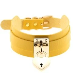 Locket Collar 40 Locket Collar -Clothing Discount Store locket collar yellow a1 choker chokers collared ddlg playground 188