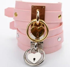 Locket O-Ring Collar -Clothing Discount Store locket o ring collar choker collar gold gold necklace heart locket choker kawaii babe 502