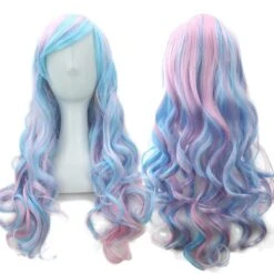 Long Cotton Candy Wig -Clothing Discount Store long cotton candy wig curly hair fairy kei fake ddlg playground 458