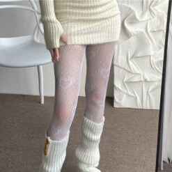Lovecore Fishnets -Clothing Discount Store lovecore fishnets fishnet hearts nylongs stockings kawaii babe 788