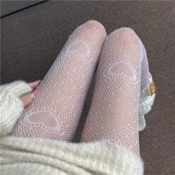 Lovecore Fishnets -Clothing Discount Store lovecore fishnets fishnet hearts nylongs stockings kawaii babe 939