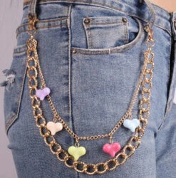 Lovecore Lolly Belt Chain -Clothing Discount Store lovecore lolly belt chain gold heart belt belts chains chain kawaii babe 933