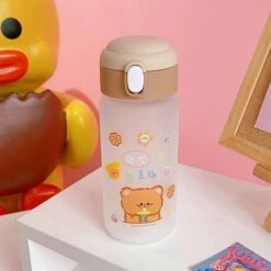 Lucky Bear Water Bottle 24 Lucky Bear Water Bottle -Clothing Discount Store lucky bear sippies brown cups dinnerware drinking cup glass sippy ddlg playground 268