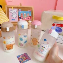 Lucky Bear Water Bottle 18 Lucky Bear Water Bottle -Clothing Discount Store lucky bear sippies cups dinnerware drinking cup glass sippy ddlg playground 177