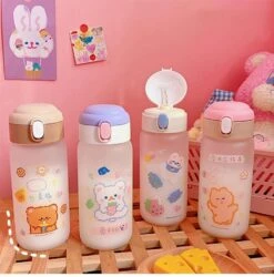 Lucky Bear Water Bottle 19 Lucky Bear Water Bottle -Clothing Discount Store lucky bear sippies cups dinnerware drinking cup glass sippy ddlg playground 596