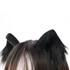 Luxury Realistic Neko Ears -Clothing Discount Store luxury realistic neko ears black barettes barrettes cat ear clip in hair clips ddlg playground 409