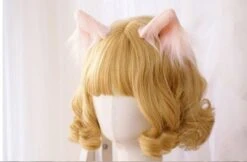 Luxury Realistic Neko Ears -Clothing Discount Store luxury realistic neko ears pink barettes barrettes cat ear clip in hair clips ddlg playground 648
