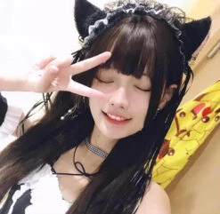 Maid Cafe Neko Ear Headband 28 Maid Cafe Neko Ear Headband -Clothing Discount Store maid cafe neko ear headband headbands bows ears fur headband lace 971